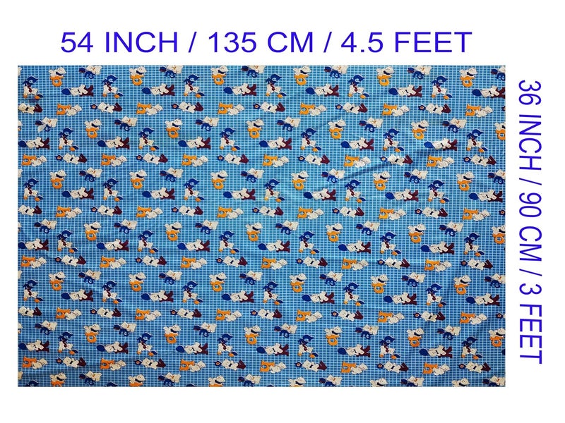 Ecosoft Baby Plastic Sheet | Baby Bed Protector | 0-18 Months | 90 x 135 cm (Cartoon Blue & ABCD Blue) - Image 2