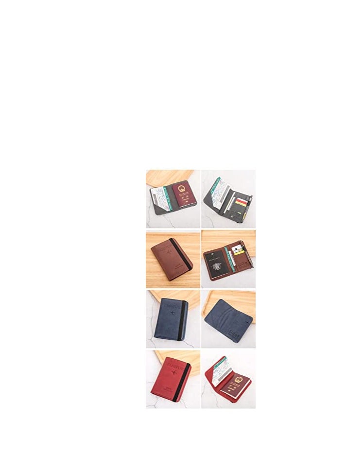 Passport Wallet 15 * 10cm with Pockets for Smart Cards Phone SIM Holder Cover Passport Flight Ticket