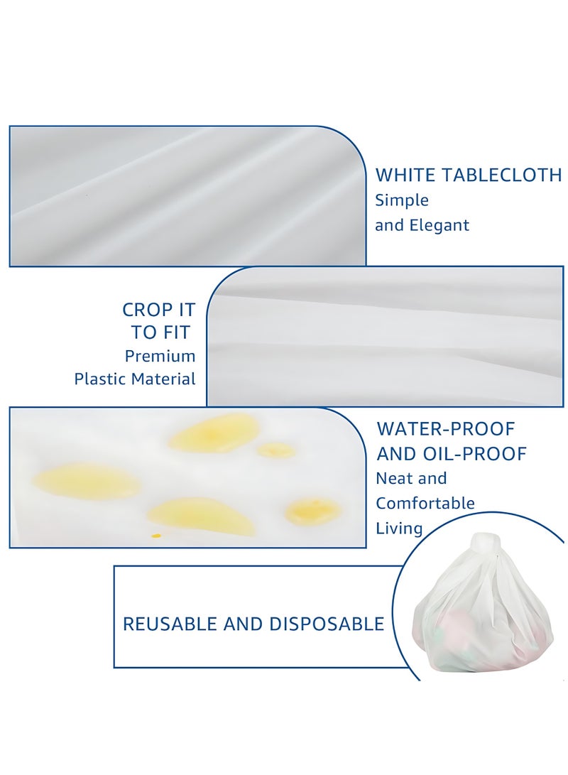 Premium Disposable Waterproof Tablecloth – Elegant & Thick Plastic Table Cover, Odorless, Tear-Resistant, Perfect for VIP Events, Weddings, Parties & Indoor/Outdoor Dining  - Image 2