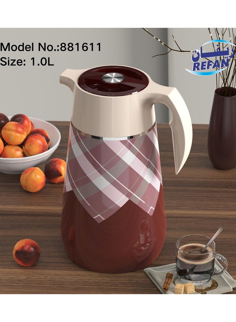 REFAN A thermos for Tea and Coffee from Refan, with an Elegant and Modern Design, 1 liter