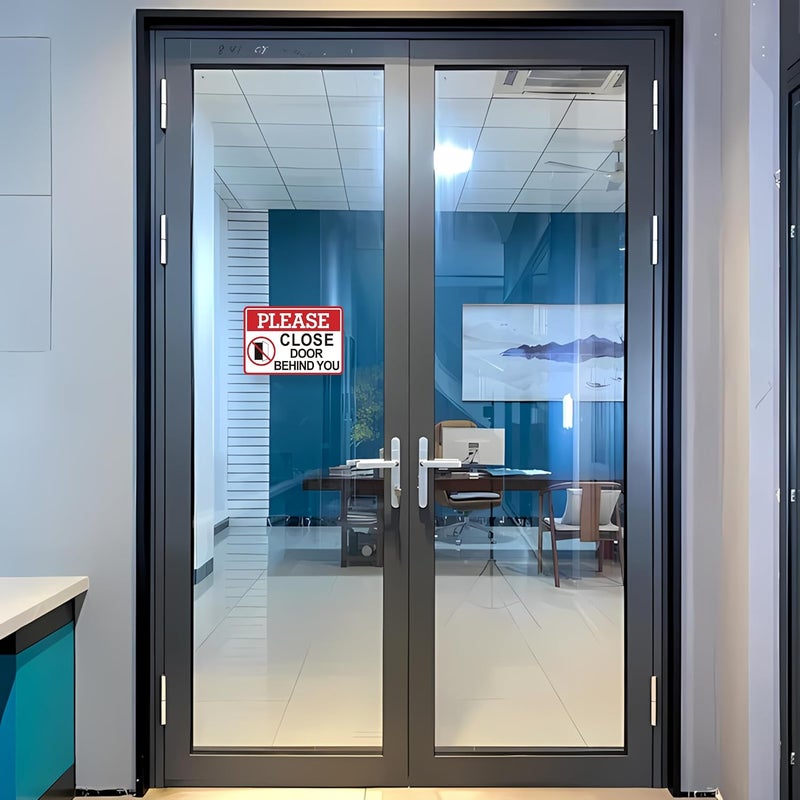 LUHIMO Please Close Door Behind You Sign, Self Adhesive Weatherproof Vinyl Close The Door Stickers, Keep Closed Sign for Home Office Business Hospital Restroom School - Image 4