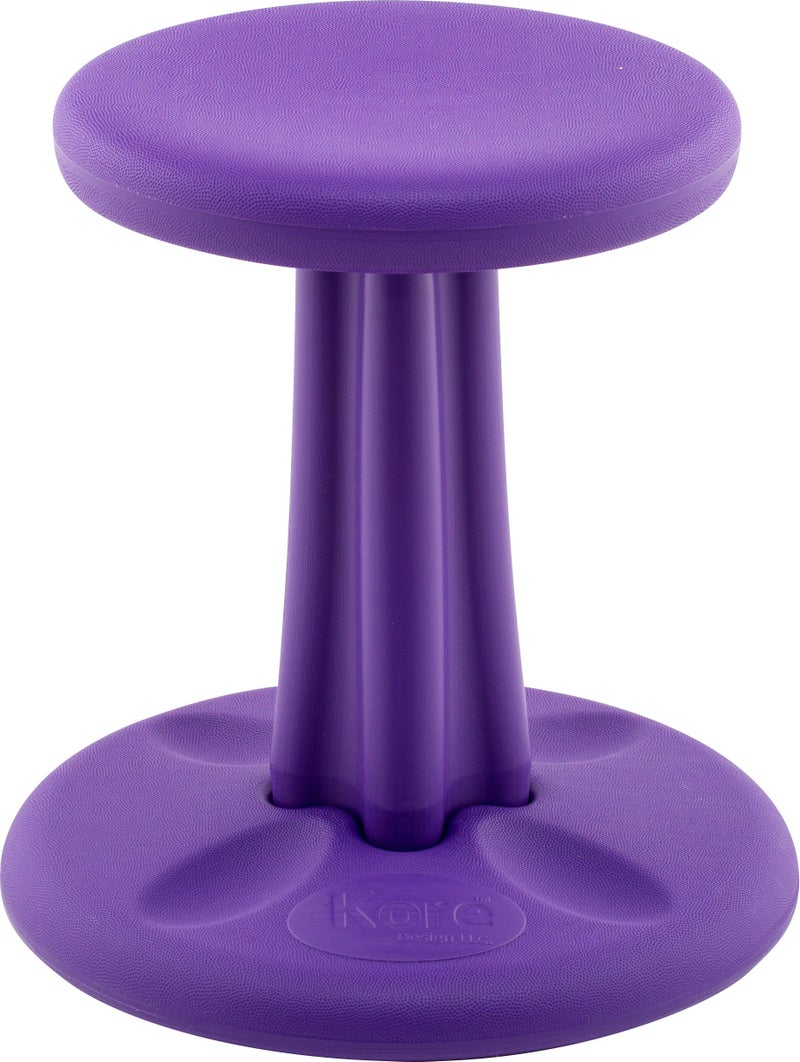 KORE Design Wobble Stool Chair Girls Boys Kid Desk Stools Ergonomic Small Office Chairs Flexible Seating for Active Child ADDADHD Classroom School Home Kids 14in Age 67 yrs Purple