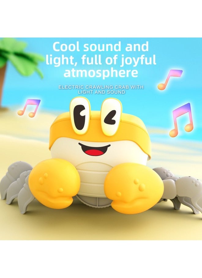 Children's Electric Escape Crab Luminous Music Crawling Electric Crab Coax Baby Artifact Educational Toy Baby Gift-Color:Cyan-Specifications:23*12.5*11  - Image 4