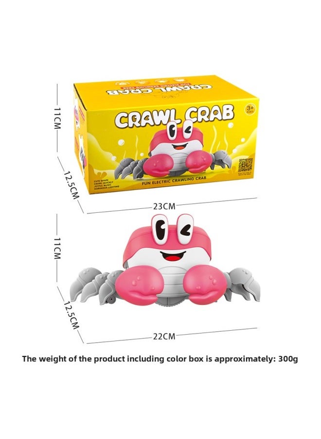 Children's Electric Escape Crab Luminous Music Crawling Electric Crab Coax Baby Artifact Educational Toy Baby Gift-Color:Cyan-Specifications:23*12.5*11  - Image 5