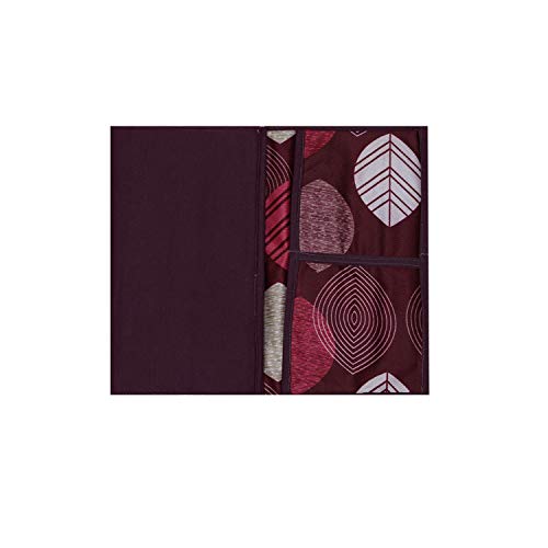 KANUSHI Industries® Microwave/Oven Top Cover with 4 Utility Pockets (VAR1-MICRO-MAROON-LONG-LEAVES) - Image 3