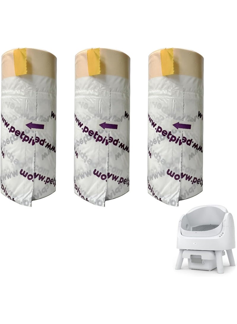 PetPivot Autoscooper 11 Self Cleaning Cat Litter Tray Bags 60pcs Heavy Duty Drawstring Waste Bags - Image 1