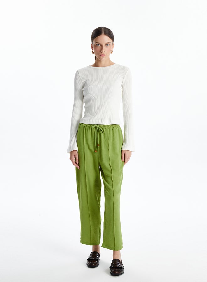 LC WAIKIKI Wide Leg Women Trousers With Elastic Waist  - Image 1