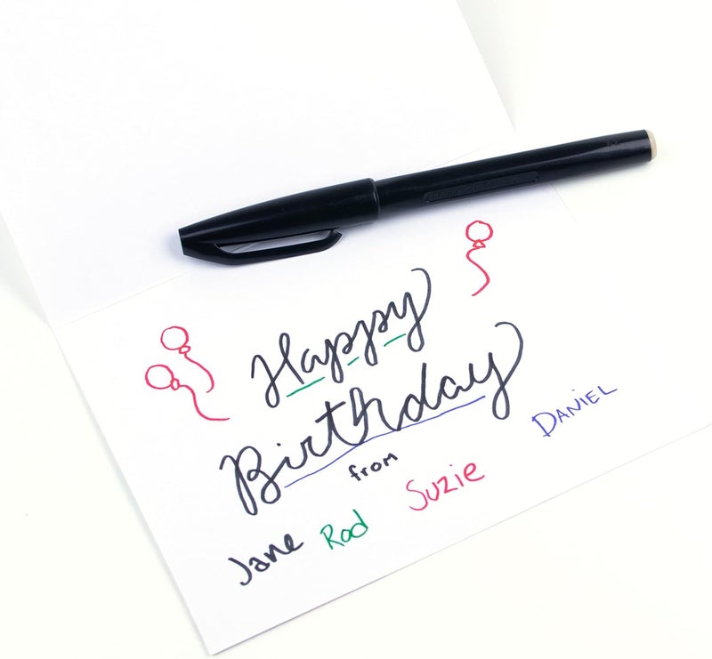 Pentel ® Sign Pens®, Fine Point, 2.0 mm, Black Barrel, Black Ink, Pack Of 24 Pens - Image 4