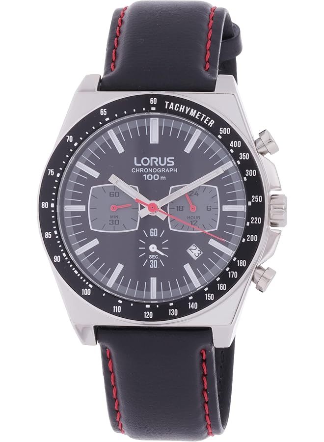 LORUS Sport Mens Analog Quartz Watch With Leather Bracelet Rt359Gx9 - Image 1