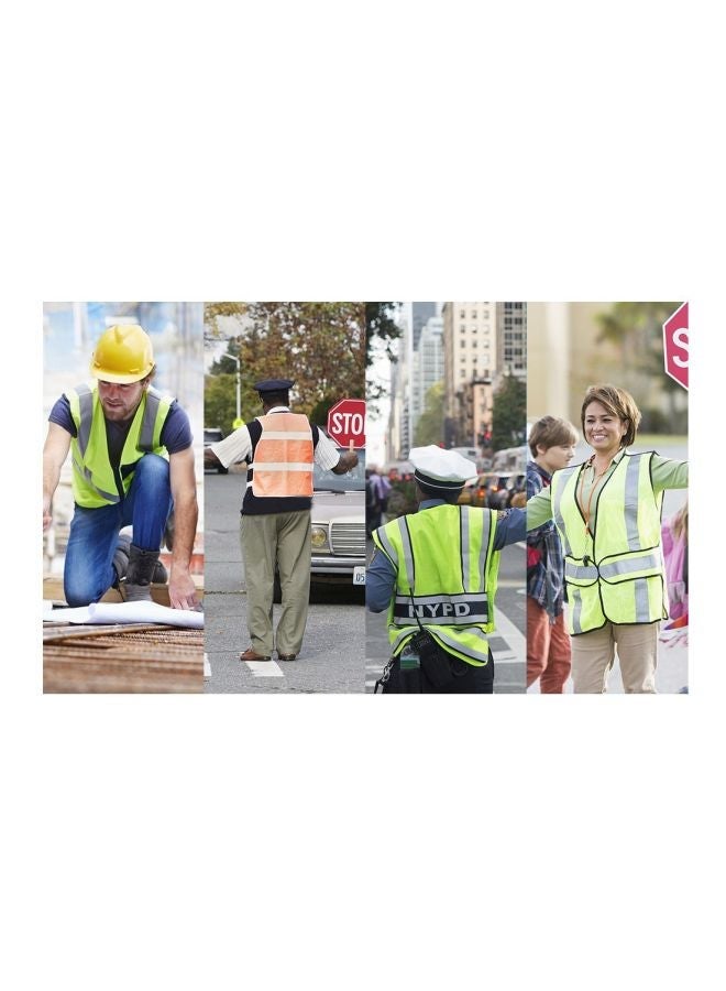 NIBEMINENT High Visibility Reflective Safety T-Shirt Green/Grey XL - Image 3