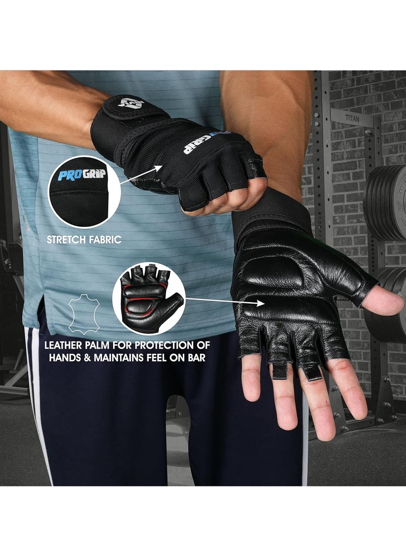 Nivia Pro Grip 1/2 Finger Weight Lifting Gym Gloves | Size: Medium | Material: Micro Fiber Sued | Exercise and Fitness | Leatherette Palm  - Image 4