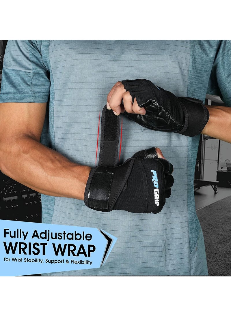 Nivia Pro Grip 1/2 Finger Weight Lifting Gym Gloves | Size: Medium | Material: Micro Fiber Sued | Exercise and Fitness | Leatherette Palm  - Image 5