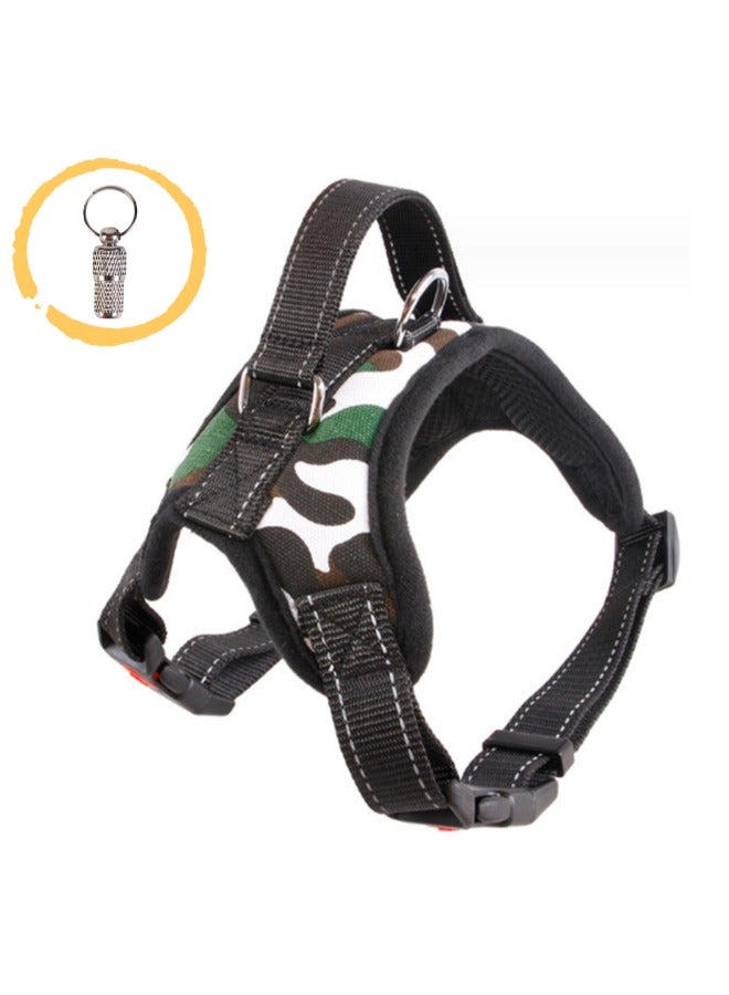 Petsary Heavy Duty Adjustable Pet Puppy Dog Safety Harness and 1 PCS Pet ID TAG Reflective No-Pull Breathable Padded Dog Leash Collar Chest Harness Vest with Handle for Small Medium Large Dogs - Image 1