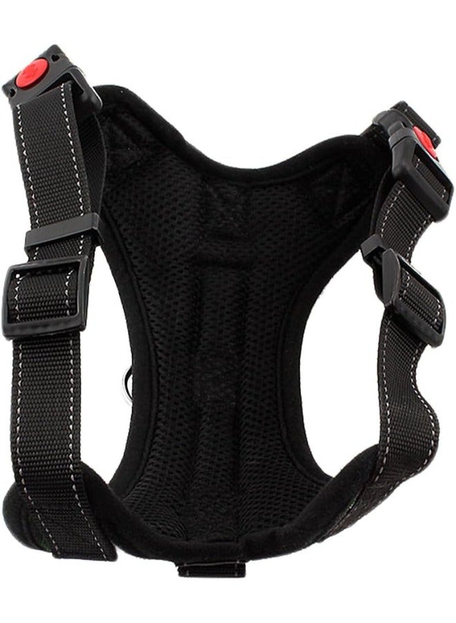 Petsary Heavy Duty Adjustable Pet Puppy Dog Safety Harness and 1 PCS Pet ID TAG Reflective No-Pull Breathable Padded Dog Leash Collar Chest Harness Vest with Handle for Small Medium Large Dogs - Image 4