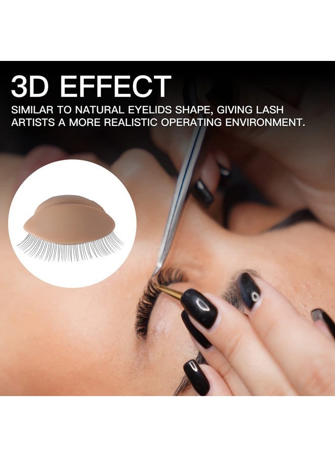 بريتي ميموري 3 أزواج من الجفون لممارسة الرموش، جفون بديلة لرأس عارضة أزياء الرموش، جفون ممارسة مطاط السيليكون لوصلات الرموش، ممارسة المكياج - Image 3