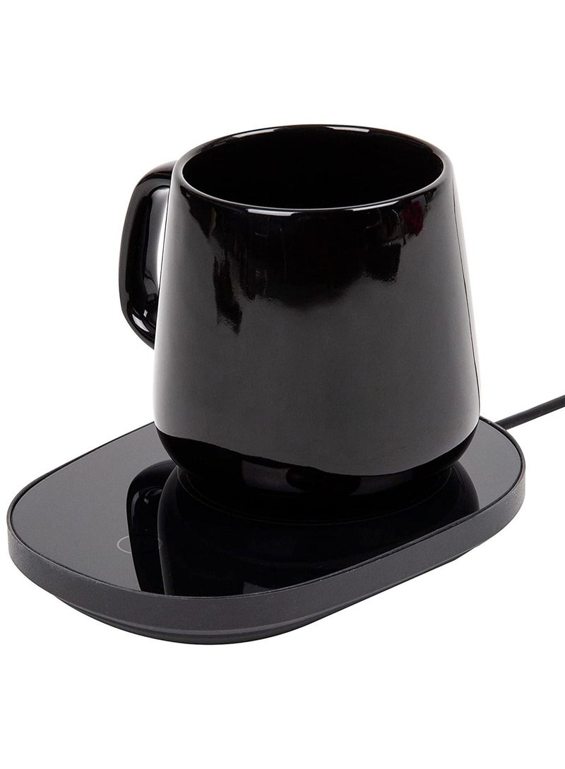 Lucky مجموعة سخان أكواب القهوة المحمولة وسادة تسخين أكواب سيراميك فنجان كهربائي حراري 55℃ - Image 2