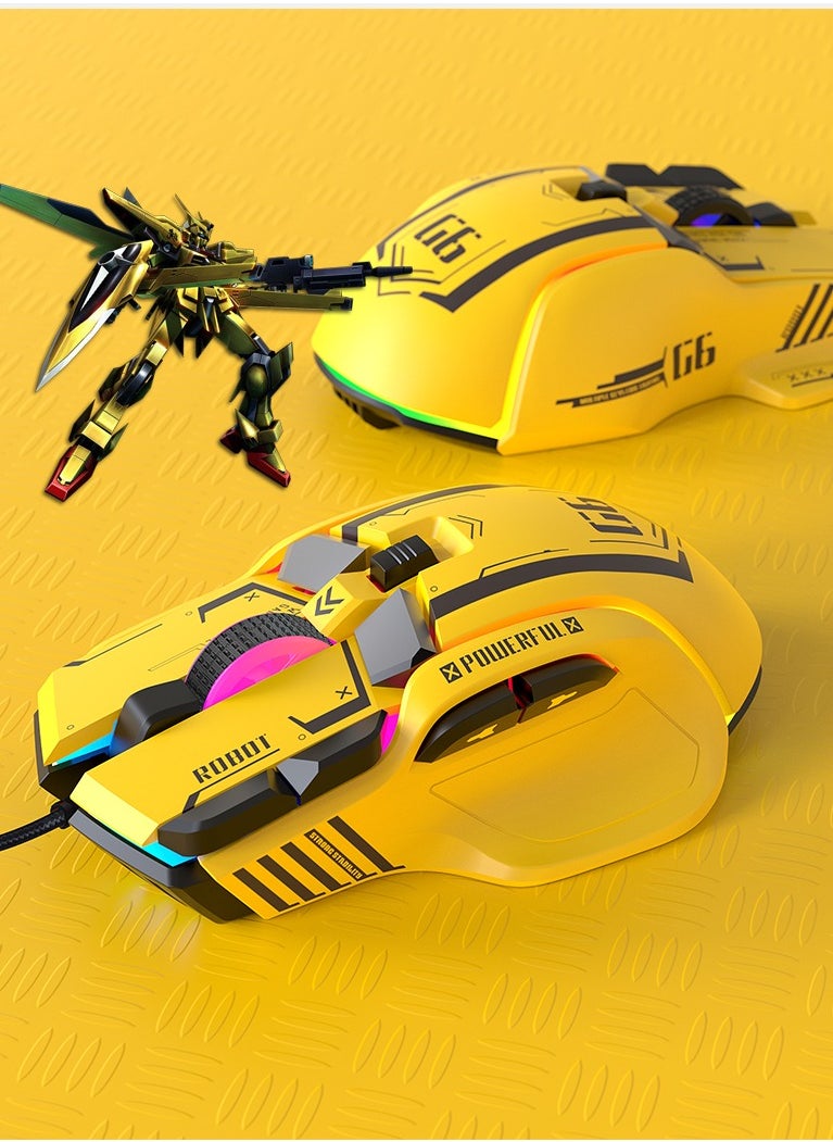 HXSJ - HXSJ G6 RGB Wired Gaming Mouse Mechanical 10 keys Macro Programming - Image 1