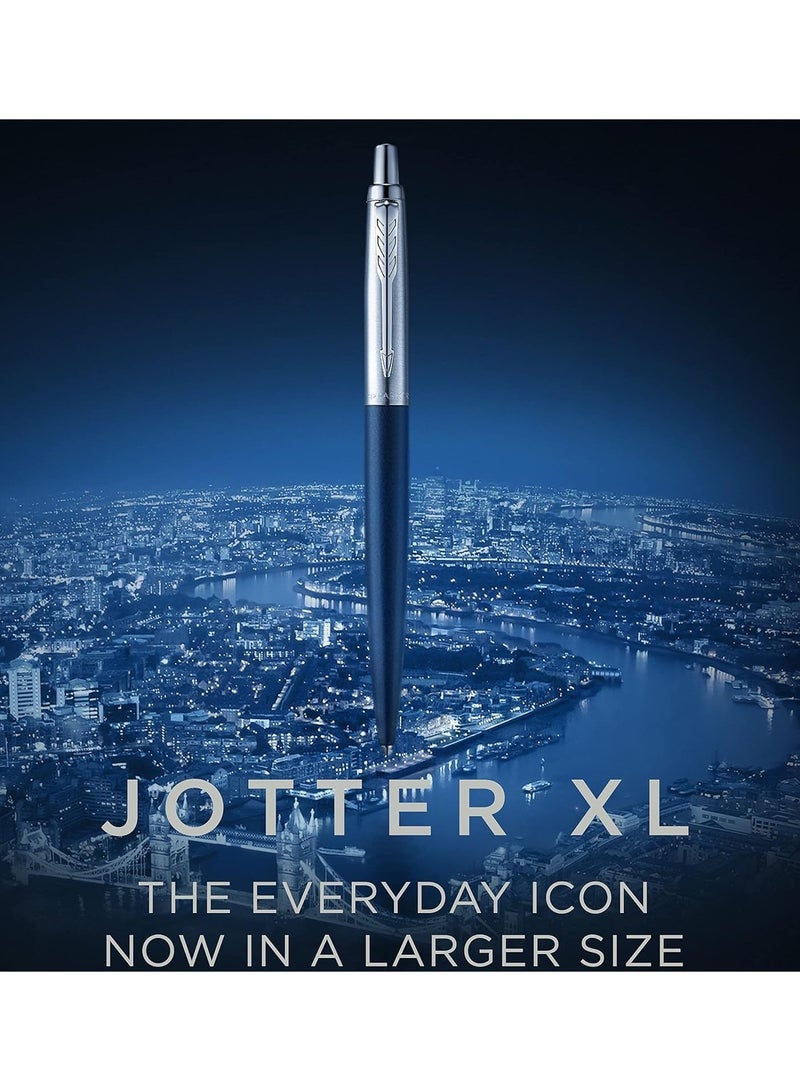 PARKER 1-Piece Jotter XL Ballpoint Pen Blue Ink Medium Tip Matte Grey Barrel - Image 5