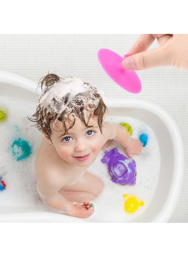 3-Piece Baby Silicone Shampoo Brush Scalp And Hair Massager Brush Baby Bath Supplies  - Image 2