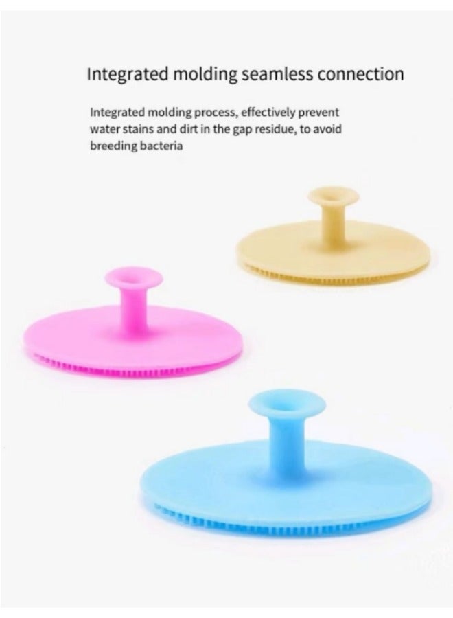 3-Piece Baby Silicone Shampoo Brush Scalp And Hair Massager Brush Baby Bath Supplies  - Image 4