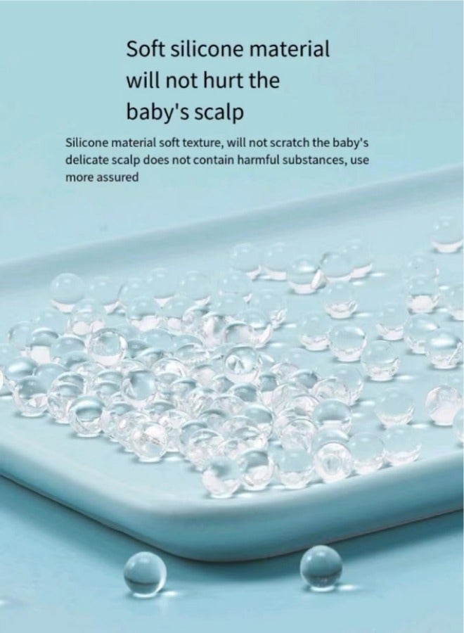 3-Piece Baby Silicone Shampoo Brush Scalp And Hair Massager Brush Baby Bath Supplies  - Image 3