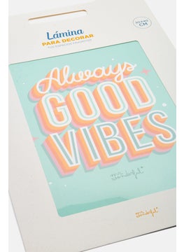 Mr. Wonderful Always Good Vibes Decorative Print 30 x 40 cm, White  - Image 3