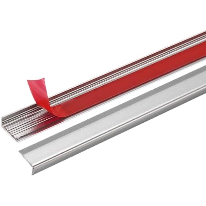 10PCS TILE EDGE TRIM 12" X 0.4" PEEL AND STICK BACKSPLASH TRIM ALUMINUM ALLOY SELF ADHESIVE L-SHAPE OUTSIDE CORNER STRIP FOR KITCHEN TAILGATES MIRROR FRAME FURNITURE, MATTE GRAY - Image 1