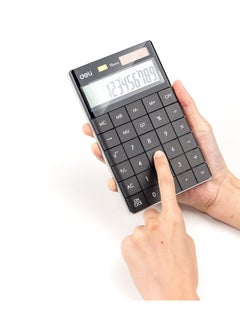 Deli Deli E1589P Desktop Calculator | 12 Digits | Solar & LR44 Battery Powered | Black | Compact Design for Office & School Use (1PCS/Color Box)  - Image 5