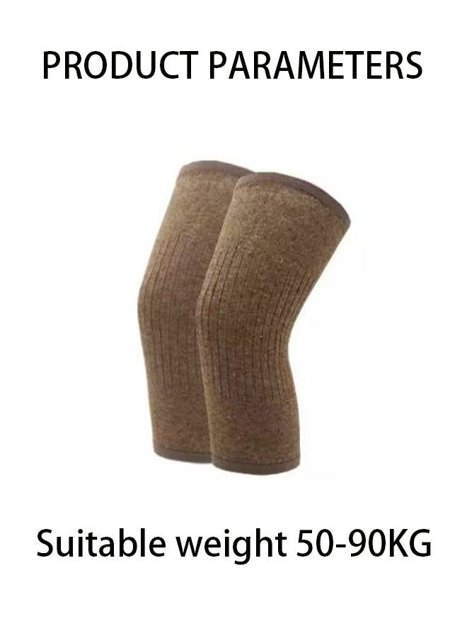 PYC - 1-Pair Warm Thick Knee Warmer Non-Slip Knee Pads Thick Cashmere Protective Knee Pads Arthritic Knee Sleeve for Volleyball Running Dance Football，Applicable population weight: 50-90KG - Image 1
