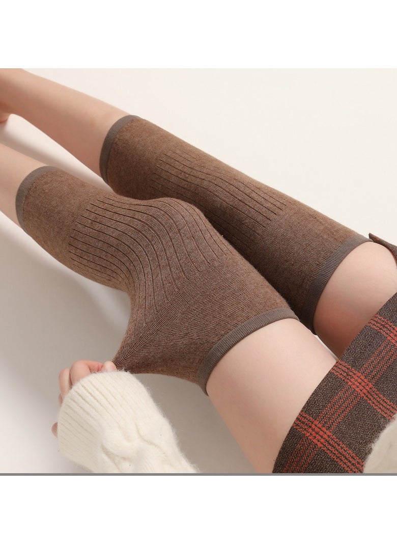 PYC - 1-Pair Warm Thick Knee Warmer Non-Slip Knee Pads Thick Cashmere Protective Knee Pads Arthritic Knee Sleeve for Volleyball Running Dance Football，Applicable population weight: 50-90KG - Image 1