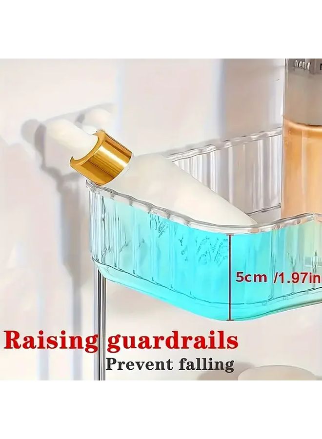 Transparent Acrylic Corner Shelf Multi Tier Organizer For Bathroom Vanity Storage - Image 5