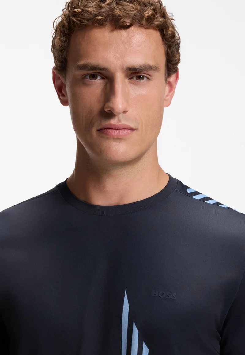 BOSS Dark Blue Regular-fit T-shirt for Men | Best Price UAE