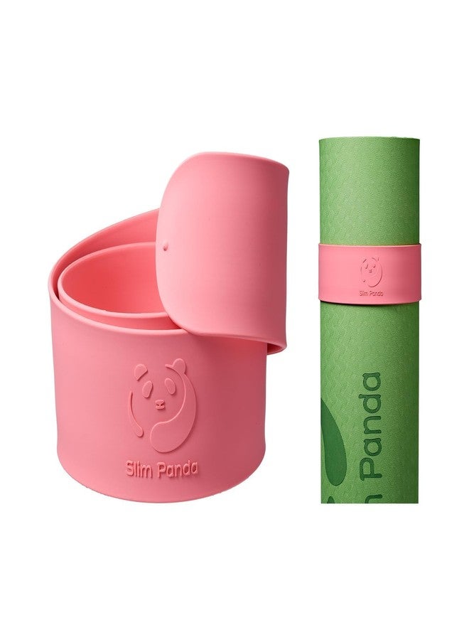 Slim Panda Yoga Mattenband,Yoga Mat Carrier is Designed to keep Your Yoga Mat Tightly Rolled in Seconds, Fits Most Yoga Mats (60 cm L x 5 cm W), Pink, 7 3/8 - Image 1
