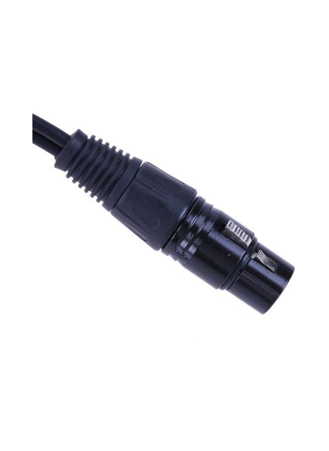 NIBEMINENT 2 XLR 3 Pin Male Female To RCA Audio Cable Amplifier Mixing Plug AV 5centimeter Black/Silver  - Image 4