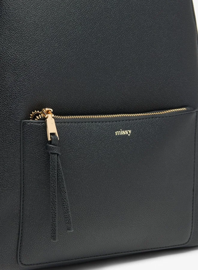 ميسي Women Missy Solid Backpack with Adjustable Straps and Zip Closure