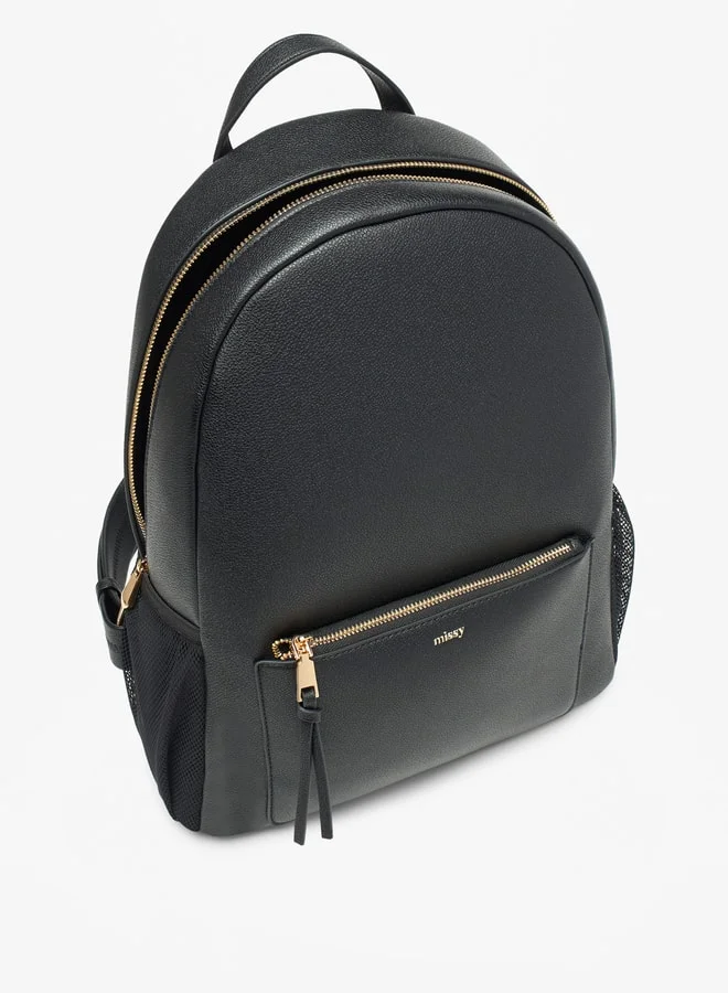 ميسي Women Missy Solid Backpack with Adjustable Straps and Zip Closure