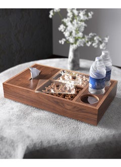 Hilalful HILALFUL  Natural Kosso Wood Platter | Kitchenware | Serveware | platters for Kitchen Decoration | Home Décor Centrepieces for Eid, Ramadan, Eid Al Adha | platter Organizer | Perfect for Gift | Mini  - Image 1