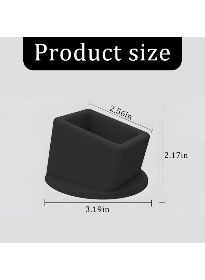 HZEL Car Seat Belt Buckle Holder, 2PCS Silicone Easy Access Vehicle Seatbelt Booster, Automotive Safetybelt Fixer Accessories to Make Buckling Upright Positioning, Universal for Most Cars (Black) - Image 2