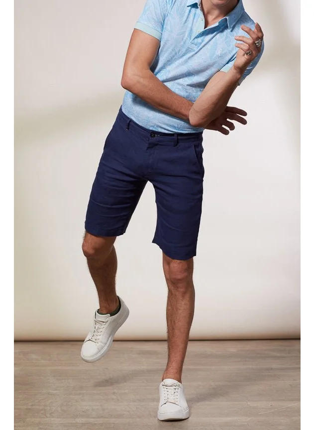 Vicomte A. Lori Dark Navy Linen Shorts
