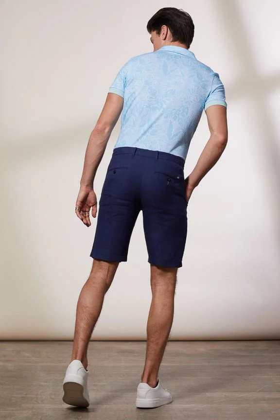 Vicomte A. Lori Dark Navy Linen Shorts