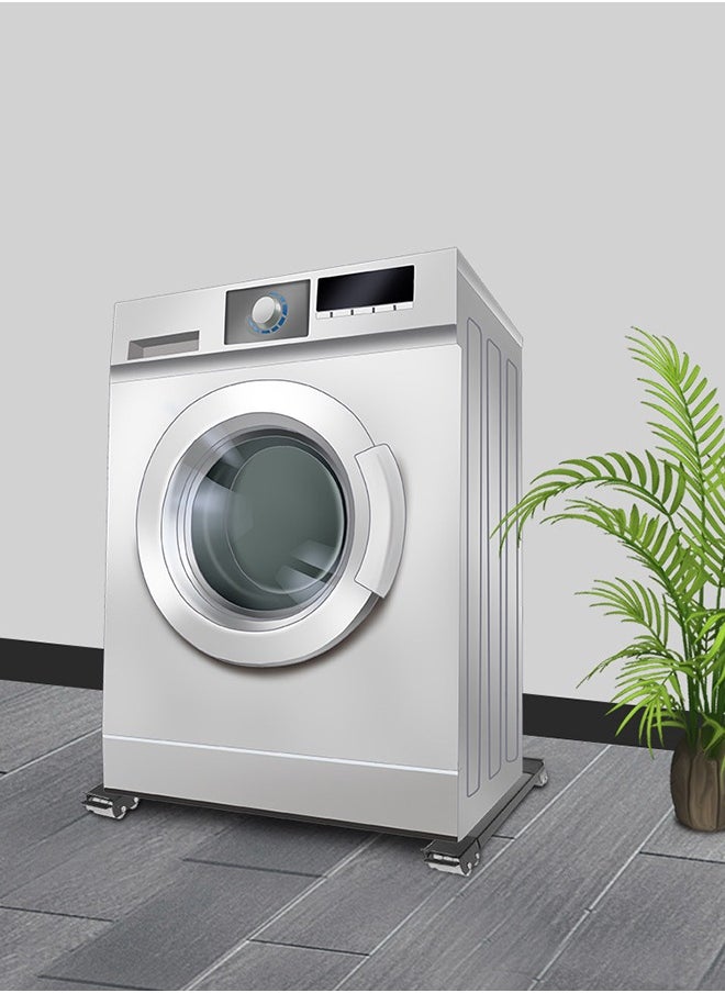 Adjustable Washing Machine Stand 2PCS Removable Refrigerator stand with Wheels Extendable Length 45cm to 70cm Multi Functional Furniture Dolly For Washing Machine Dryer Refrigerator