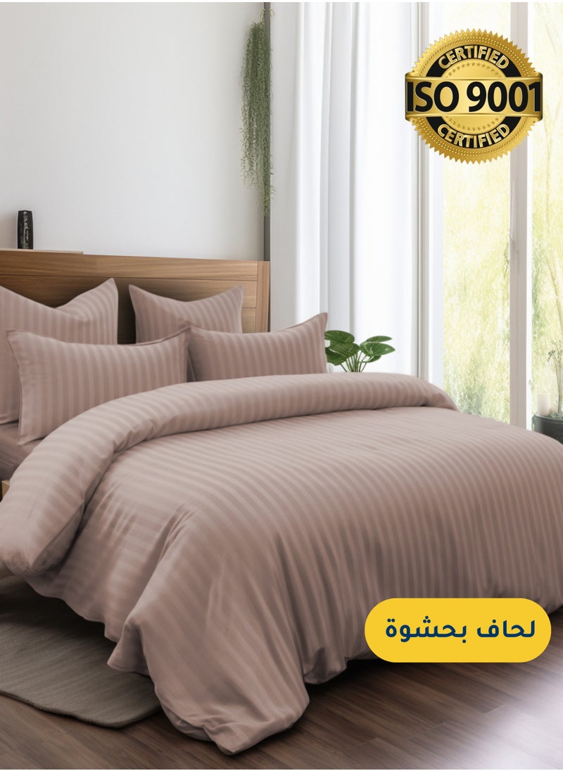 Microfiber Hotel Comforter Sets, Fits 120 cm x 200 cm Size Bed, Duvet Filling Included, 5 Pcs Single Size, Hotel Stripe Pattern - pzsku/ZD41F04A74EA637EFAF35Z/45/_/1709274688/af5cb723-07f6-41d6-8086-30e65563ccc6