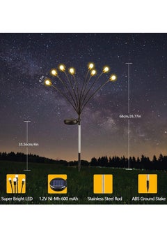 أضواء الحديقة الشمسية، الضوء المتمايل، التأثير بواسطة الرياح، 8 مصابيح LED لتزيين ممر الفناء في الهواء الطلق، سلك حديد عالي المرونة وقاعدة لمبة ثقيلة - نار يطير أبيض دافئ 2 حزمة - pzsku/ZD41F06B4D997CEEB30EEZ/45/_/1695381855/148a78d1-eb30-44ae-99e5-f9f62687e76f
