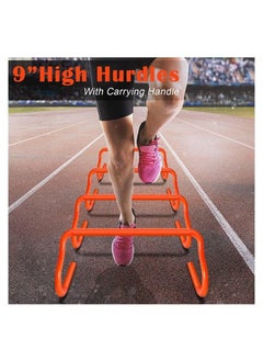 XiuWoo Agility Ladder, Speed and Agility Training Equipment Set, Includes 6M Speed Ladder, Resistance Parachute, 4 Agility Hurdles, 12 Agility Cones for Exercise Training, yellow  - Image 5