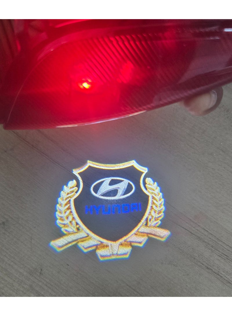 Vierex Car Door Projector Courtesy Lights for Hyundai Sonata VII (LF) 2015–2019, Russia Model 2018–Now | 3D LED Ghost Shadow Lamp | Plug & Play Installation - Image 1