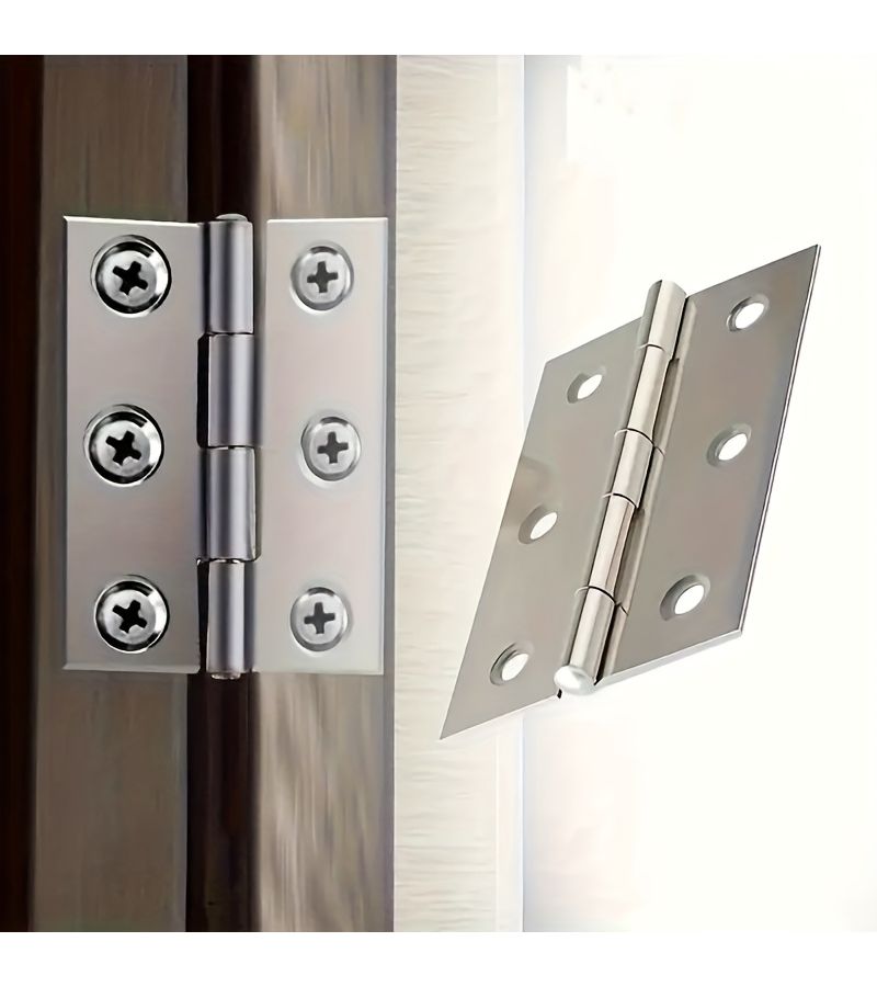 20 Pcs Stainless Steel Folding Hinges With 120 Screws For Cabinet Furniture Window And Wooden Box Easy Installation - Image 3