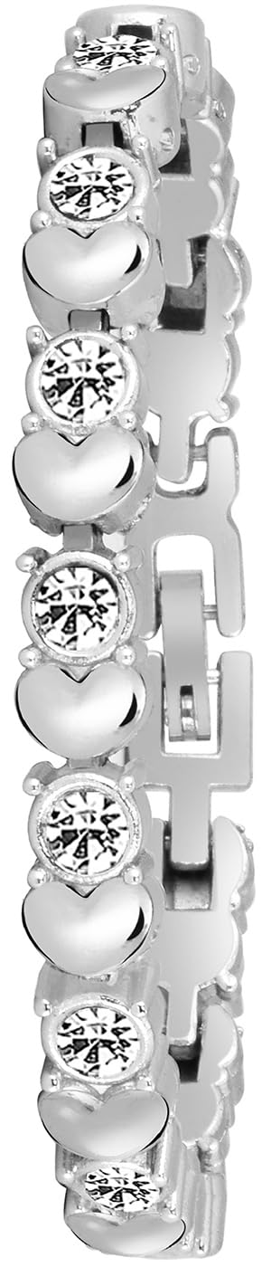 Acnos Polyurethane White Dial Diamond Analog Watch With 2 Diamond Bracelets for Girls - Butterfly Combo Pack of 3 - Image 2