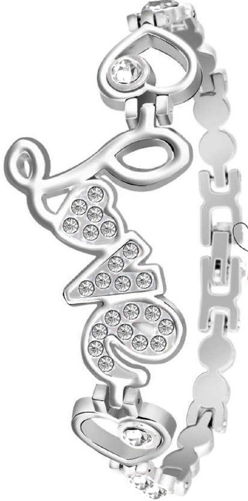Acnos Polyurethane White Dial Diamond Analog Watch With 2 Diamond Bracelets for Girls - Butterfly Combo Pack of 3 - Image 3