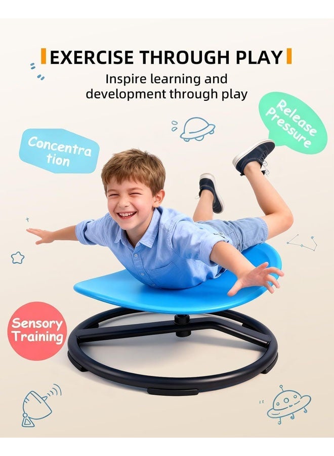 L&E Spinning Chair for Autistic Kids, Sensory Swivel Chair, 220LBS Weight Capacity, Training Body Coordination, Indoor and Outdoor Sensory Toy for Children with ADHD/Autism - Image 5
