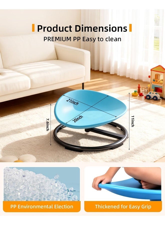 L&E Spinning Chair for Autistic Kids, Sensory Swivel Chair, 220LBS Weight Capacity, Training Body Coordination, Indoor and Outdoor Sensory Toy for Children with ADHD/Autism - Image 3